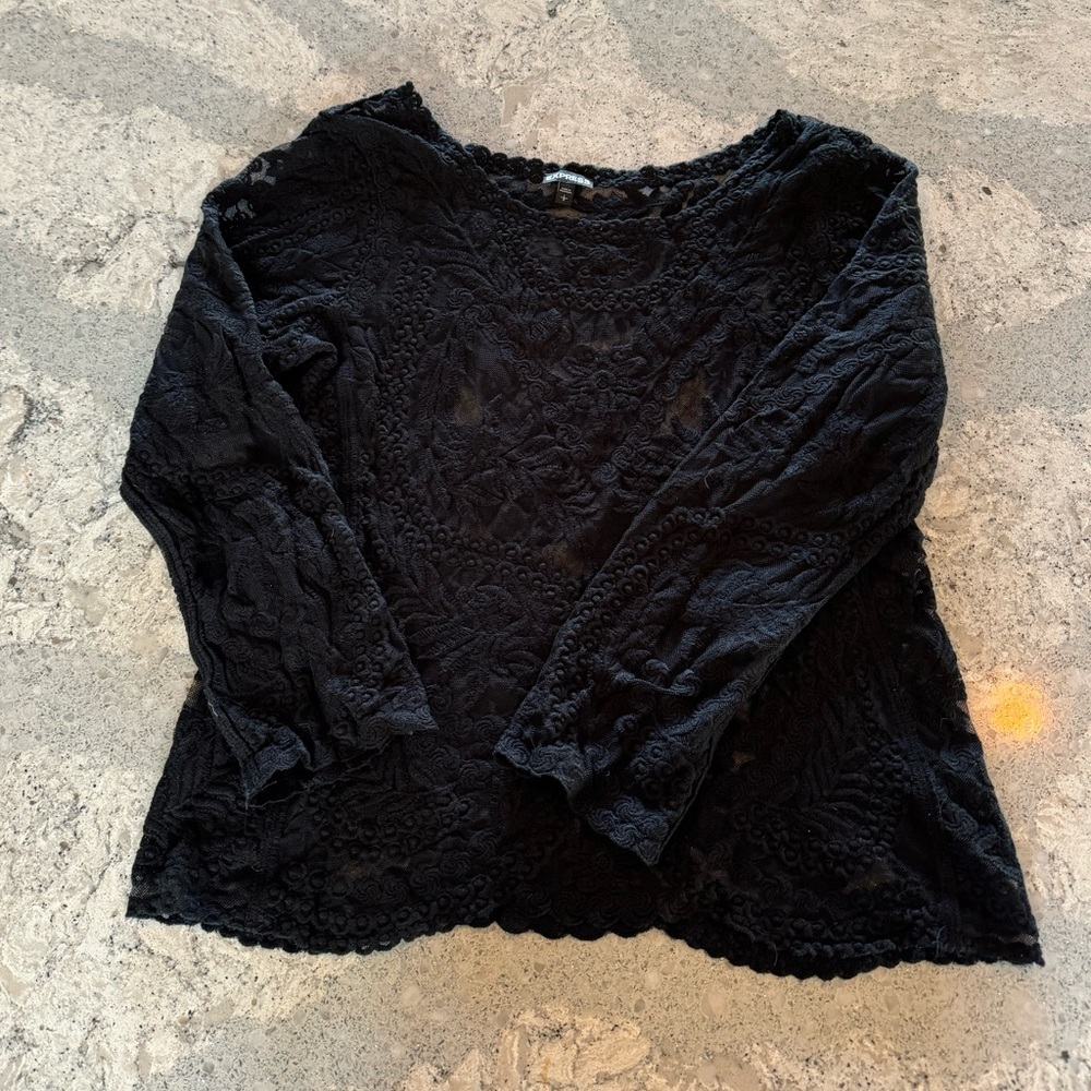 NWOT Express Large Going Out Lace Top